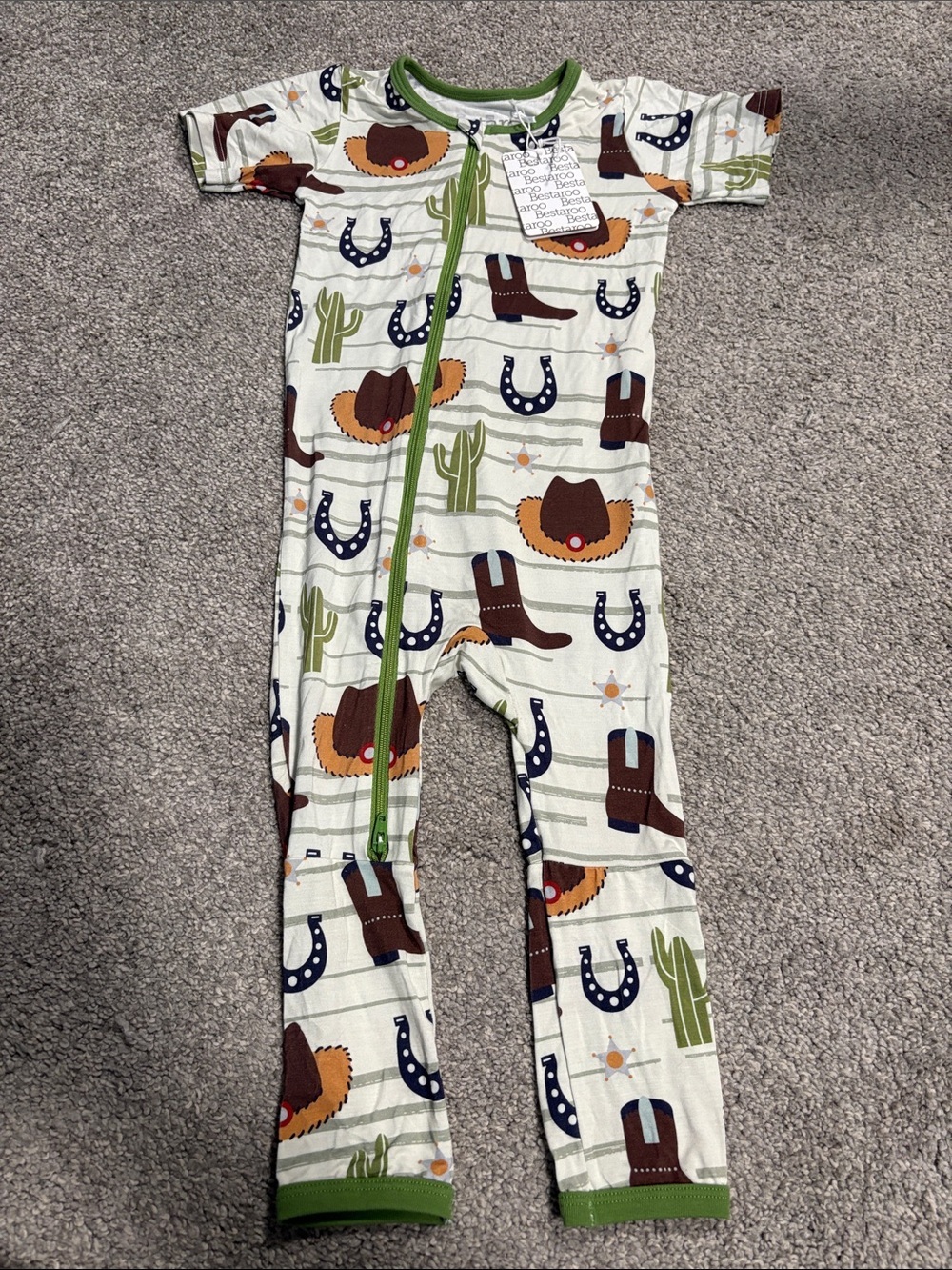 NWT Bestaroo Bamboo Short Sleeve El Rancho Romper
